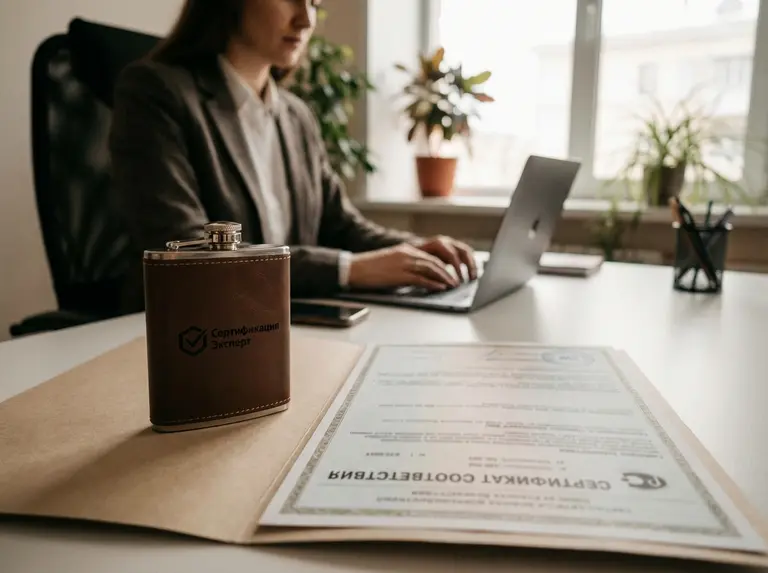 Сертификат на фляжку